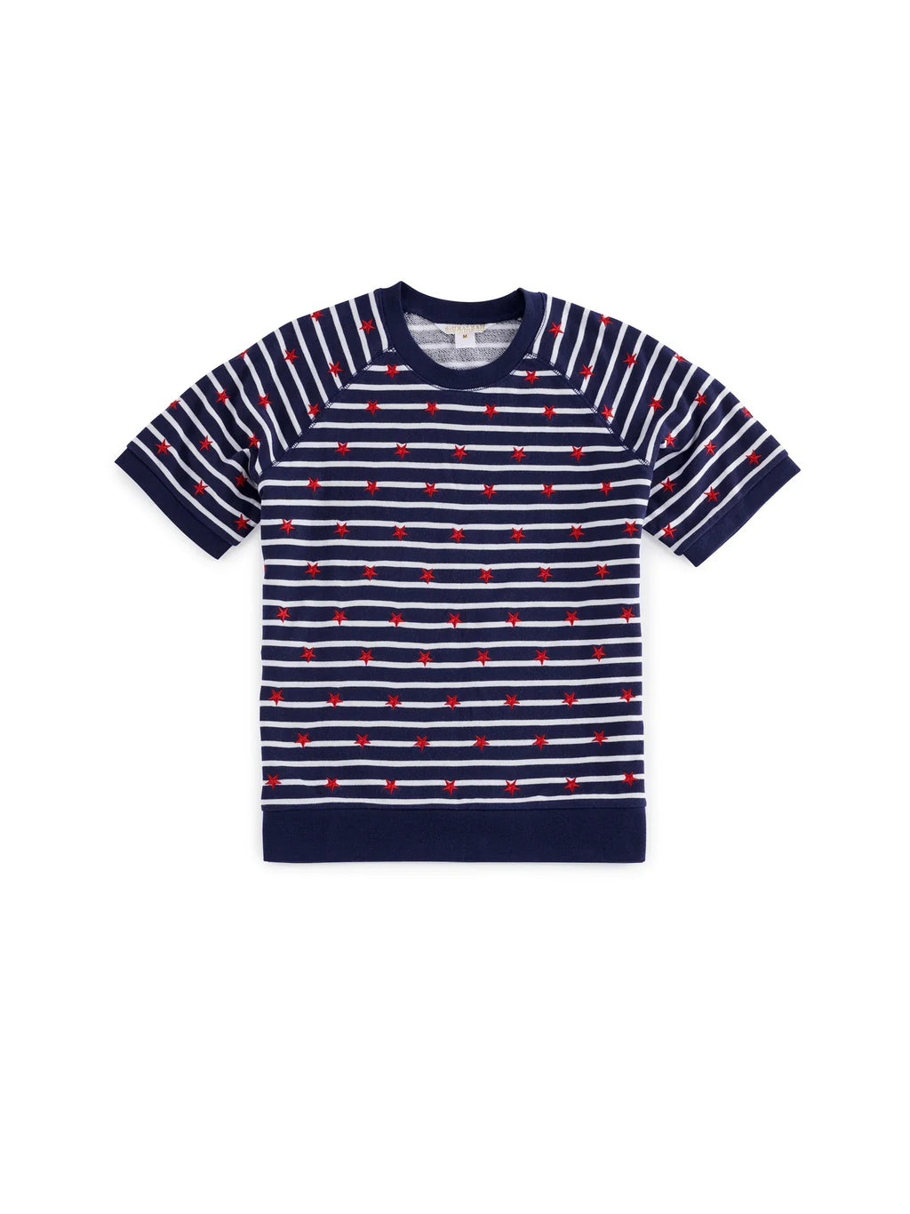 Stripes Lightweight Short Sleeve Sweatshirt