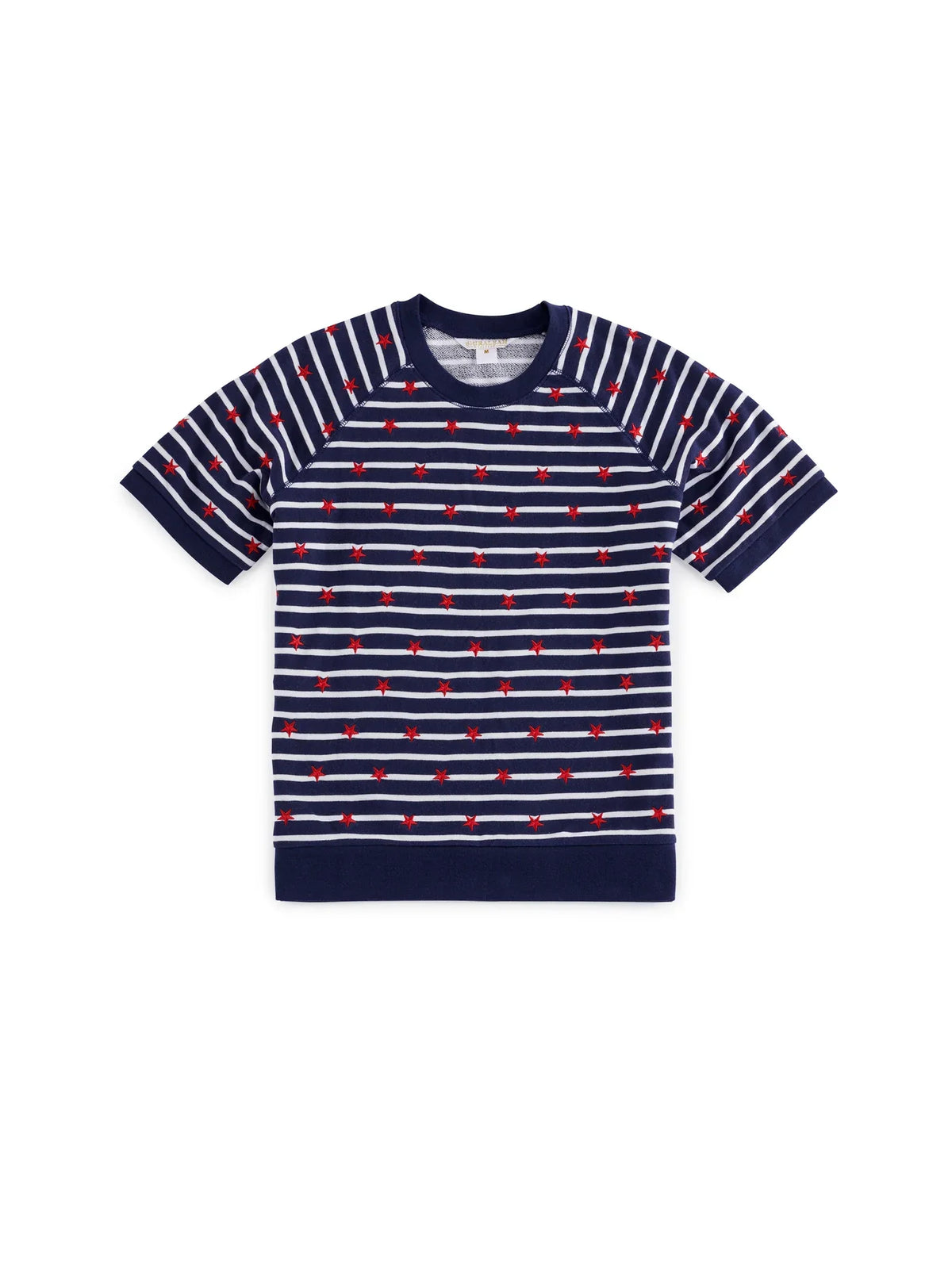 Stripes Lightweight Short Sleeve Sweatshirt
