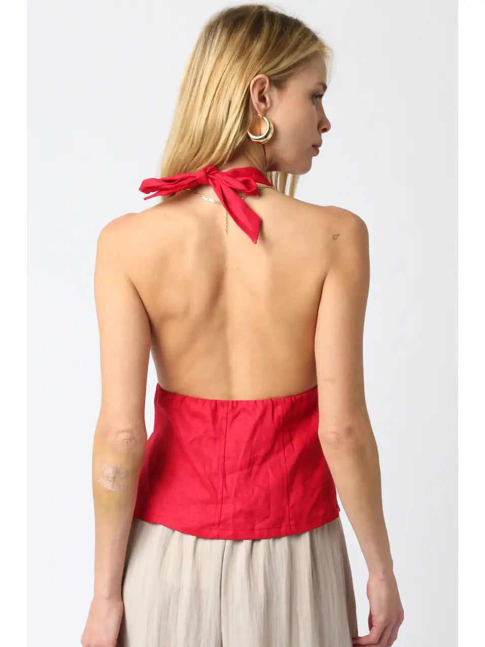 Linen Halter Top