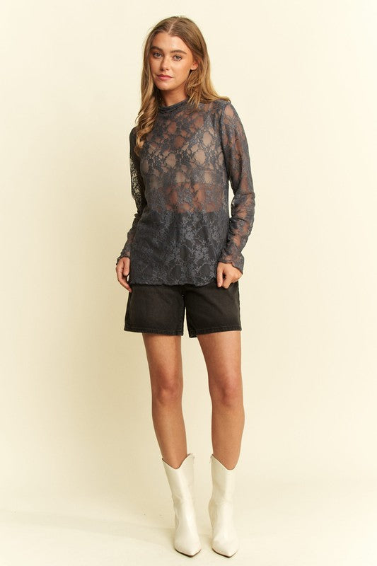 Floral Lace Long Sleeve Top