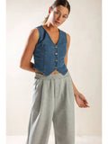 A Washed Denim Vest