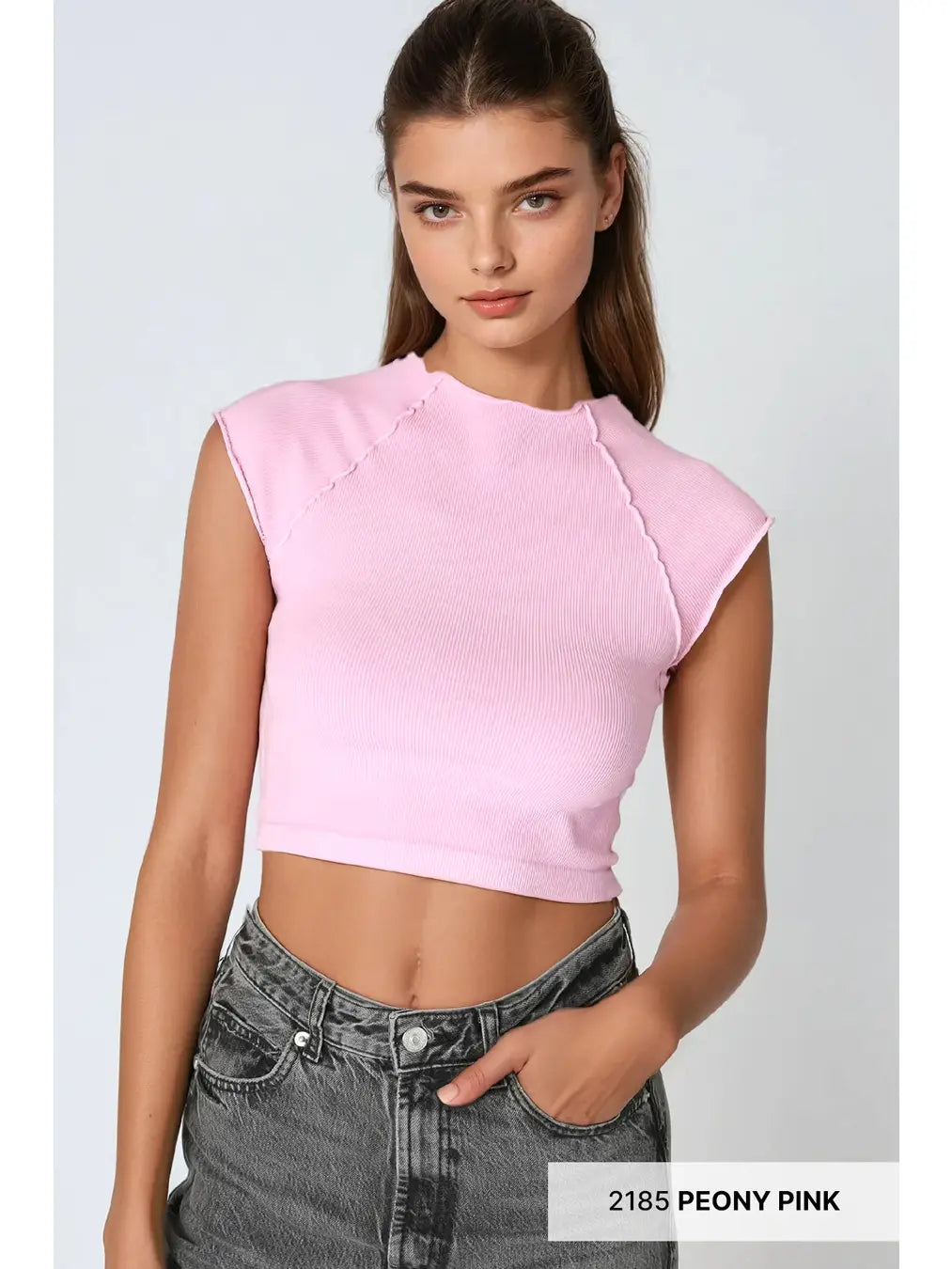 Exposed Seam Crop Top
