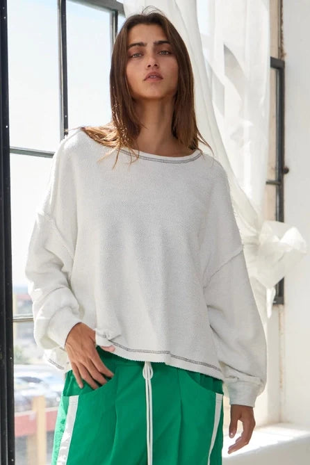 Open Back Oversized Top