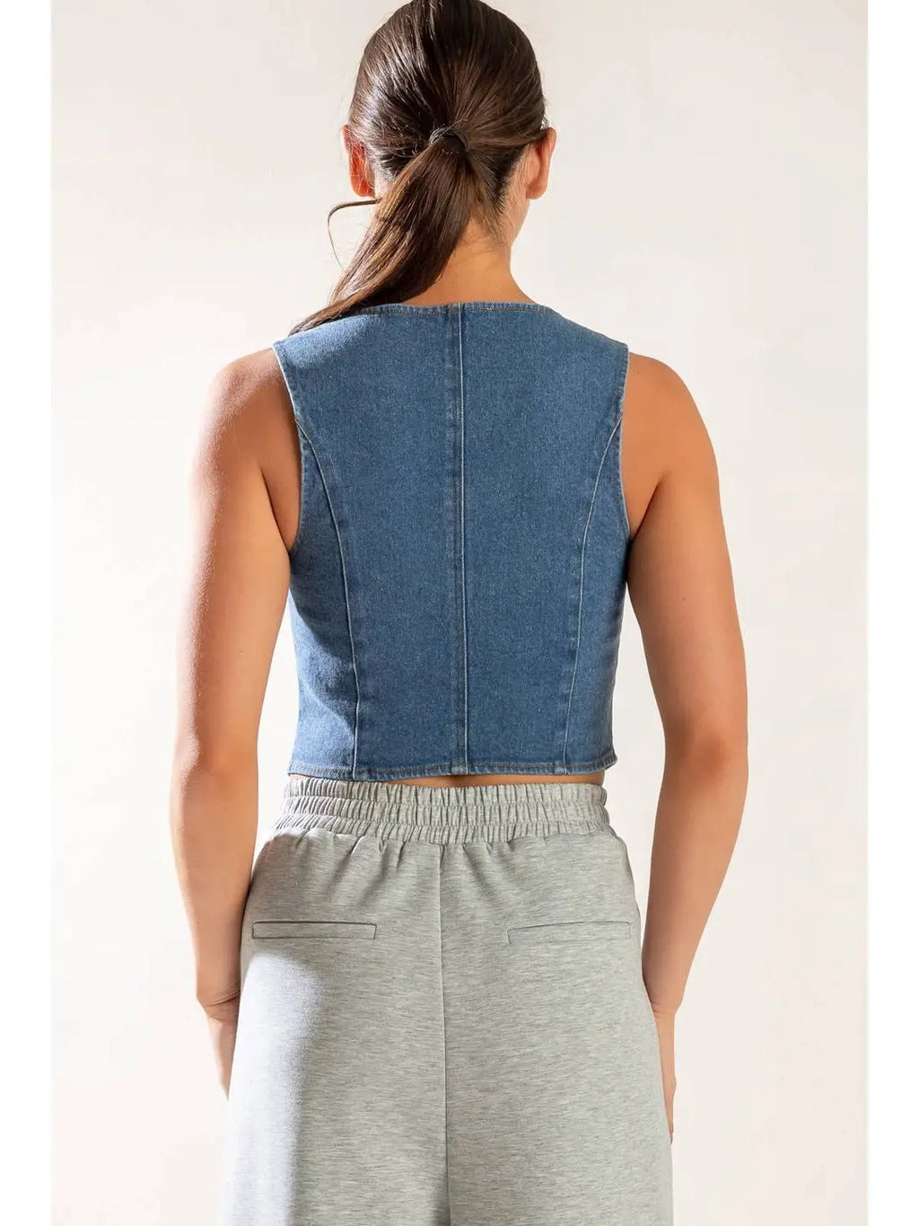 A Washed Denim Vest