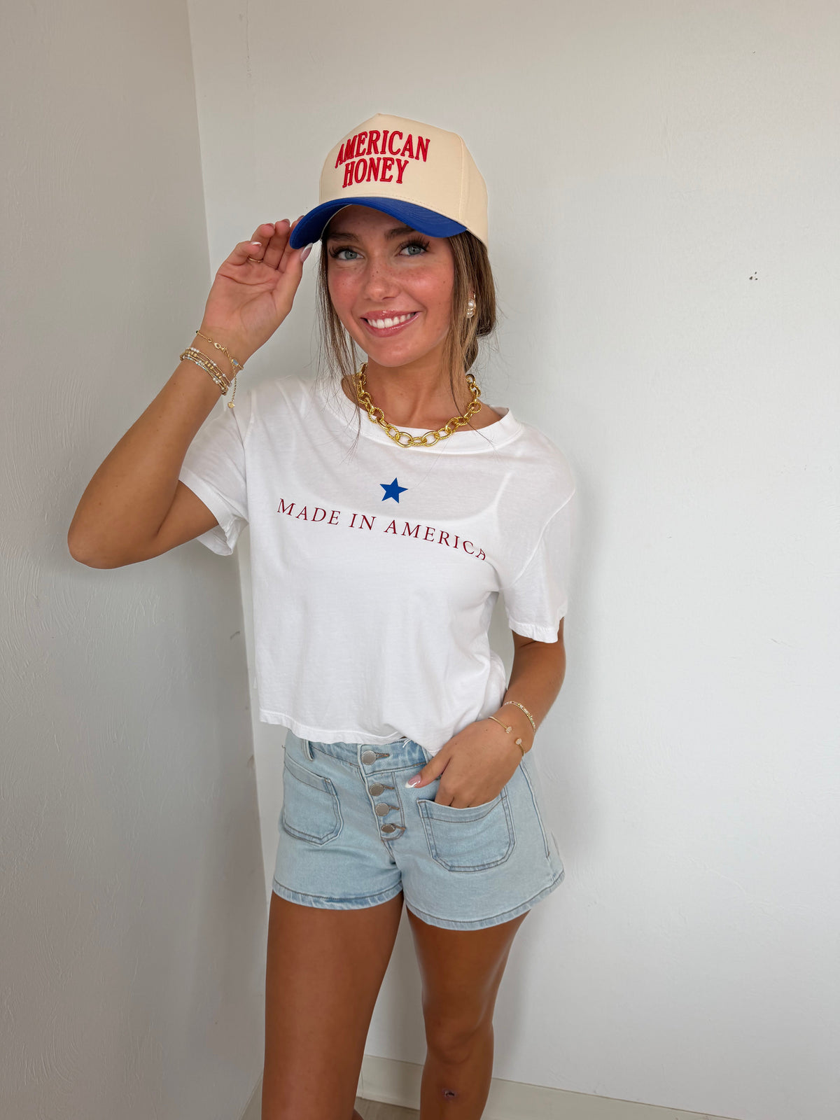 Made in America Crop Tee