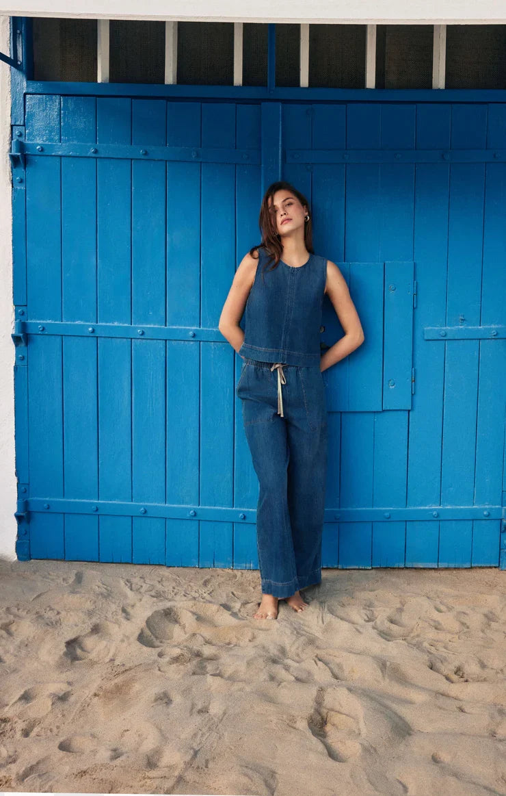 Denim Cropped Tank