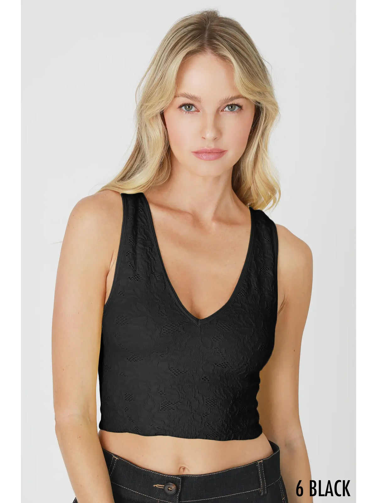 Lace V Neck Tank Top