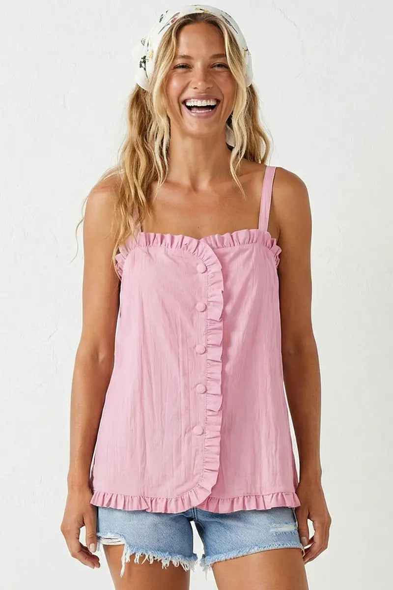 Ruffle Detail Tank Top