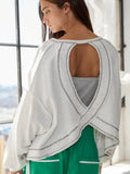 Open Back Oversized Top