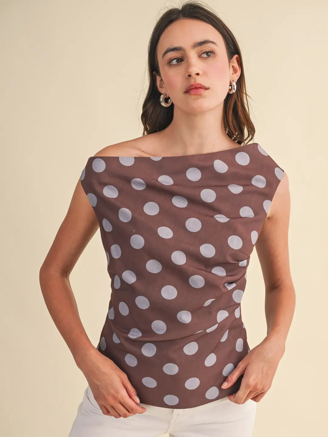Polka Dot Off Shoulder