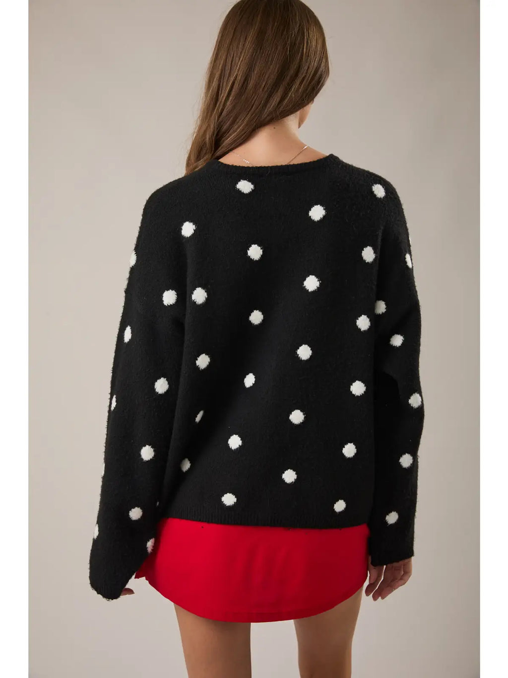Polka Dot Sweater Cardigan