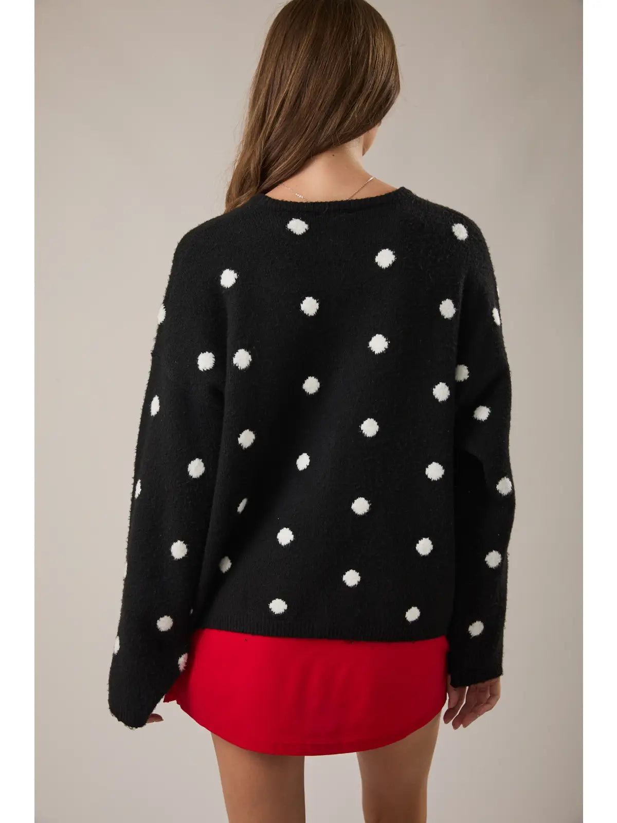 Polka Dot Sweater Cardigan
