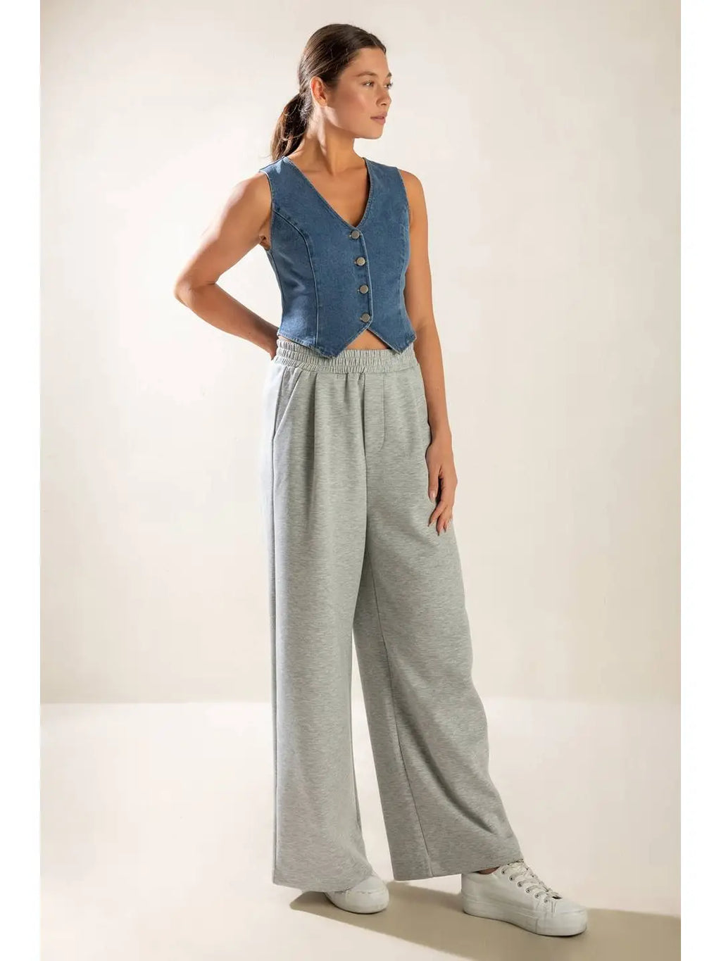 A Washed Denim Vest