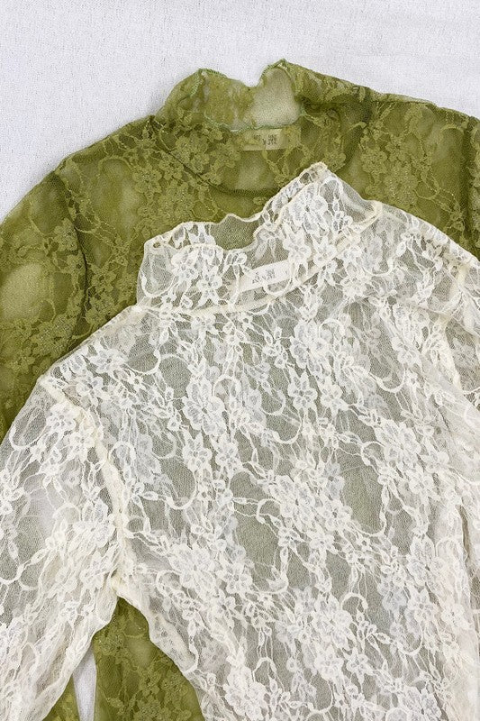 Floral Lace Long Sleeve Top