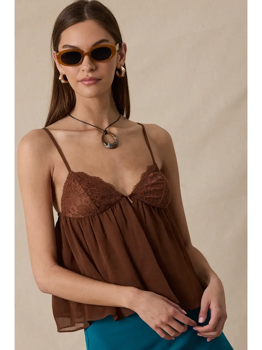 Floral Embroidered Cami Top