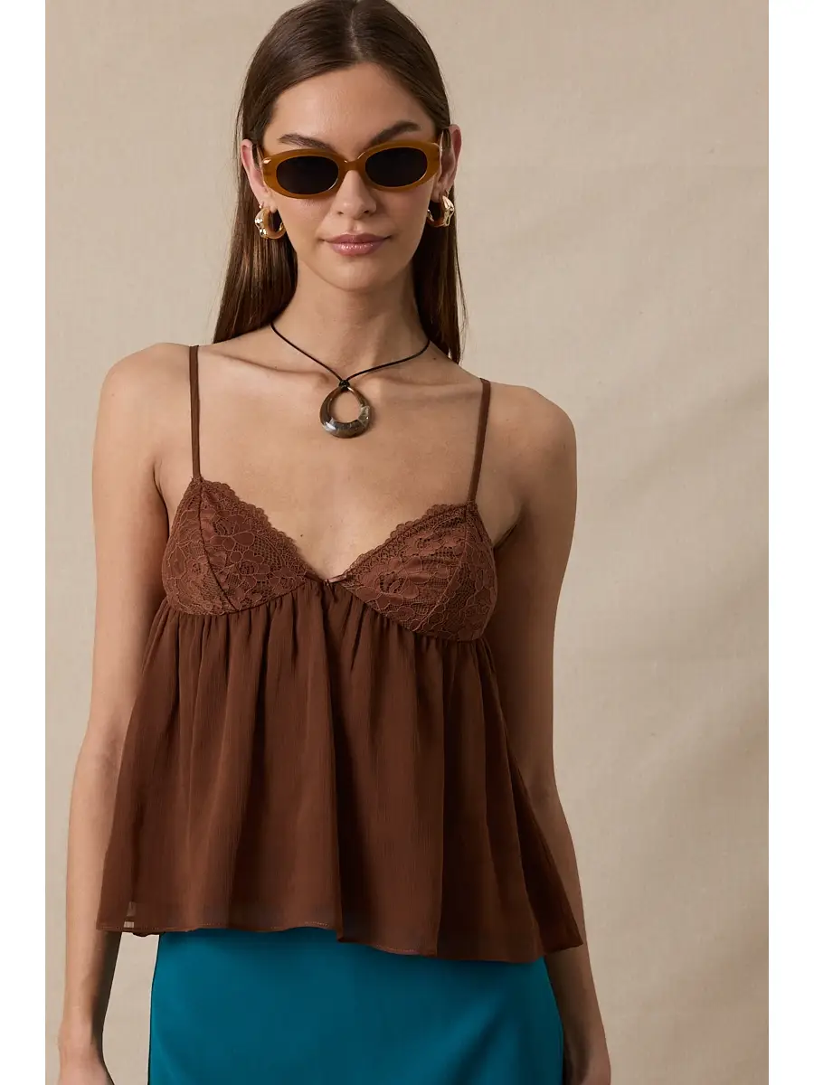 Floral Embroidered Cami Top
