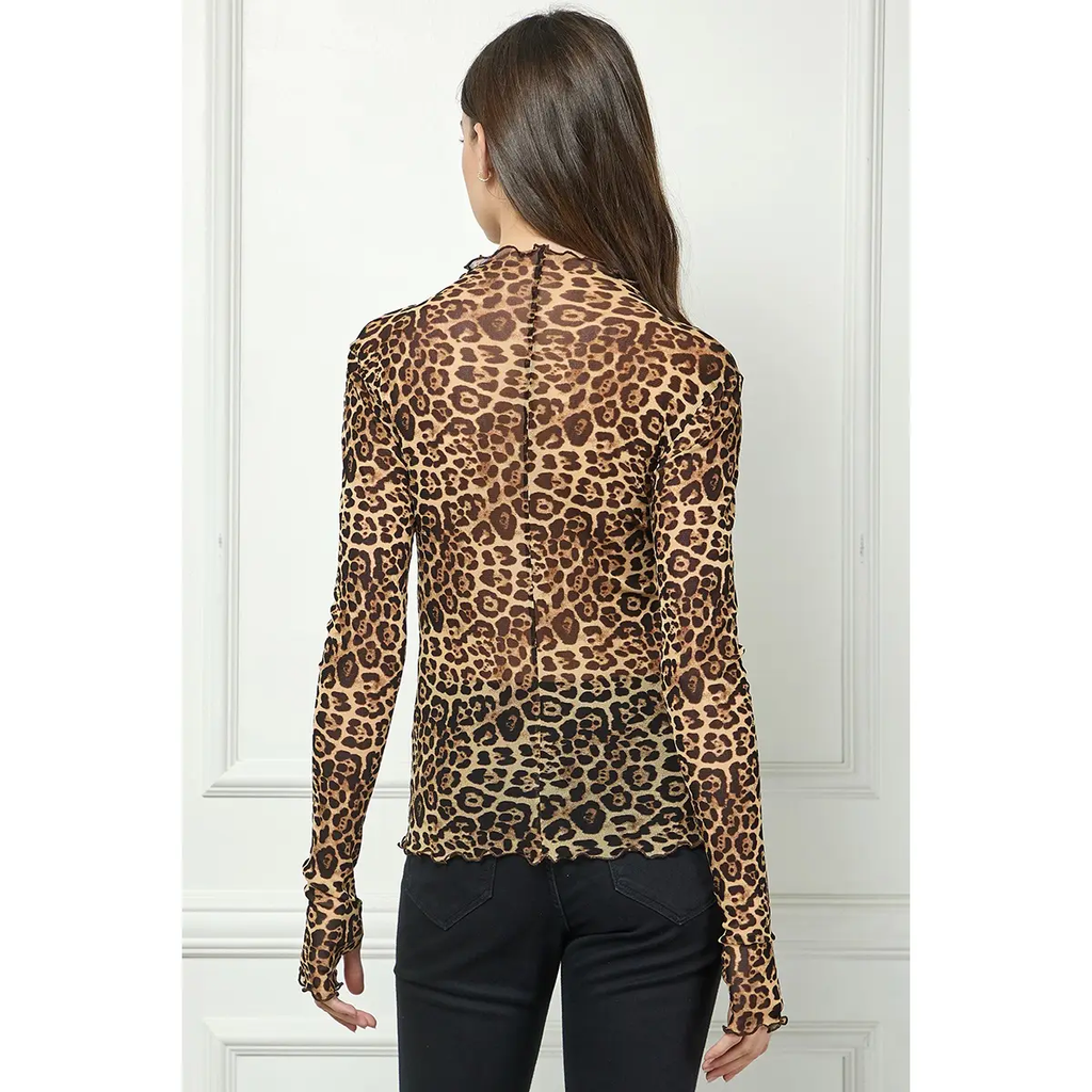 Lace Long Sleeve See Through Top