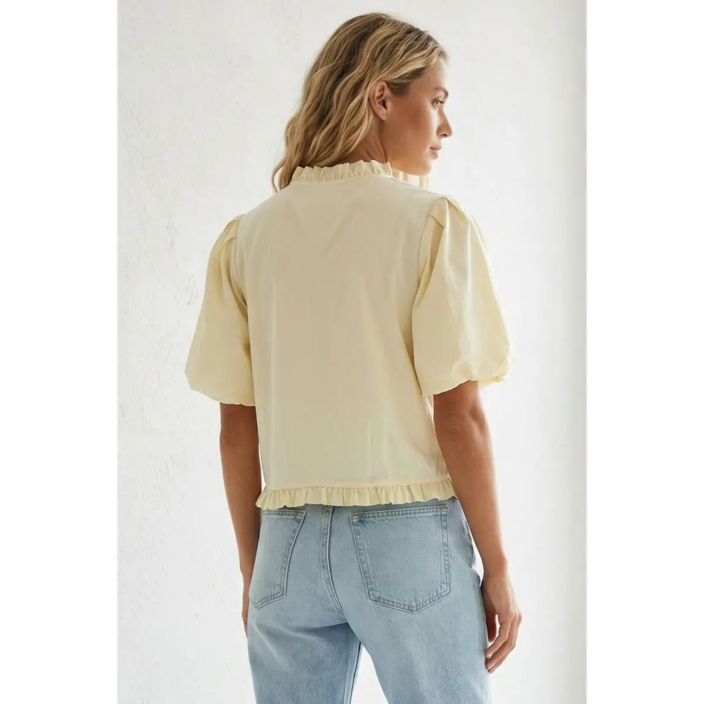 Ruffle Detail Bubble Top