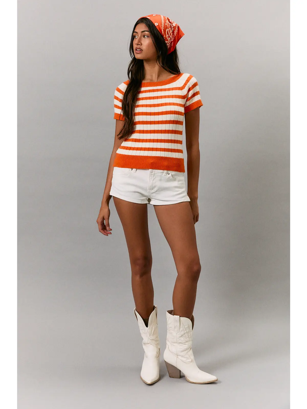 Short Sleeve Knit Sweater Top