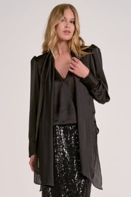 Long Sleeve Scarf Blouse