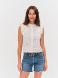 Wren Eyelet Scalloped Top